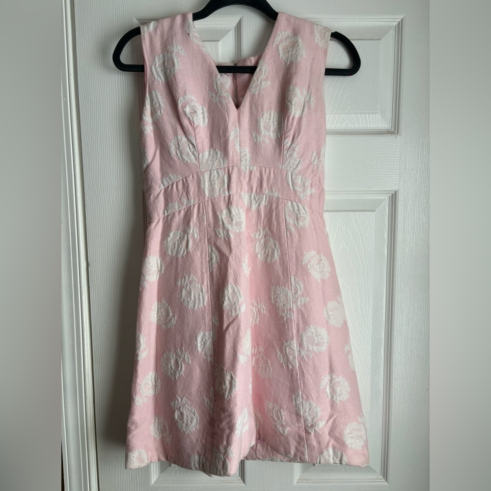 Vintage Pink Floral Sleeveless Dress